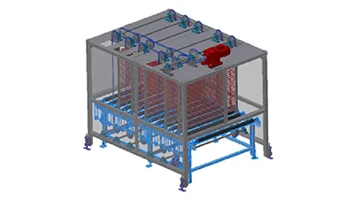 Separated glass storage conveyor
