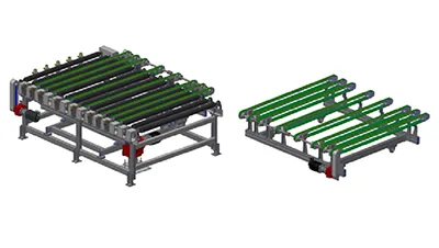 Crossover conveyor (motorized lifting)